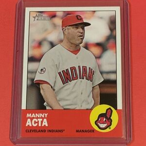 Manny Acta #48 2012 Topps Heritage Baseball Trading Card